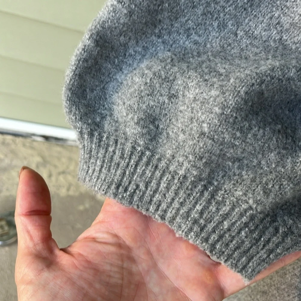 So very soft a new day gray collared five button top - Picture 2 of 13